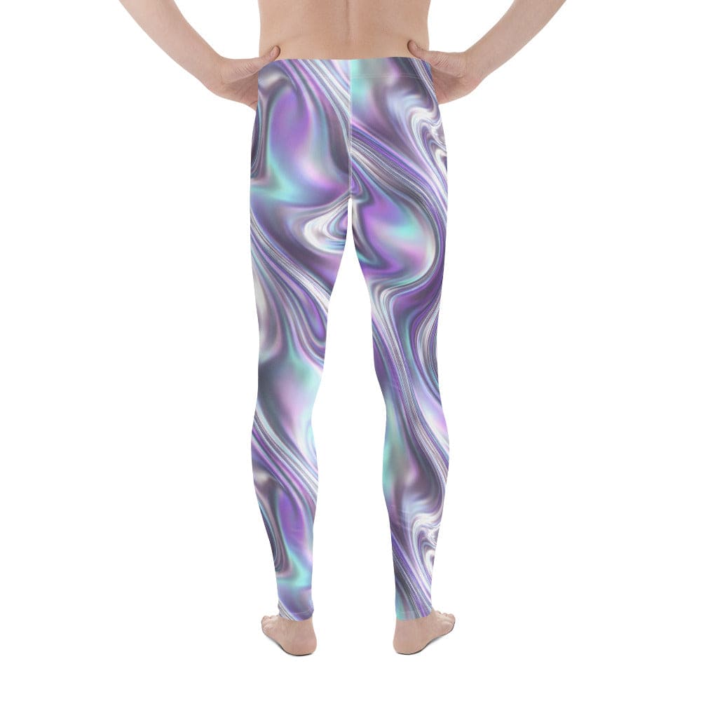 Printed Liquid Chrome Effect Men's Leggings