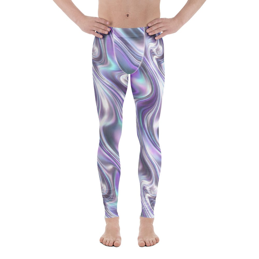 Printed Liquid Chrome Effect Men's Leggings