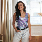 Printed Liquid Chrome Effect Tank Top