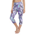 Printed Liquid Chrome Effect Yoga Capris