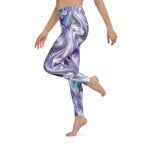 Printed Liquid Chrome Effect Yoga Leggings