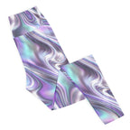 Printed Liquid Chrome Effect Yoga Leggings