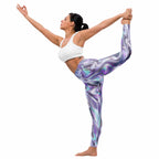 Printed Liquid Chrome Effect Yoga Leggings