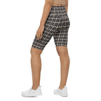 Printed Parisian Tweed Effect Biker Shorts