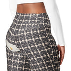 Printed Parisian Tweed Effect Flare Leggings