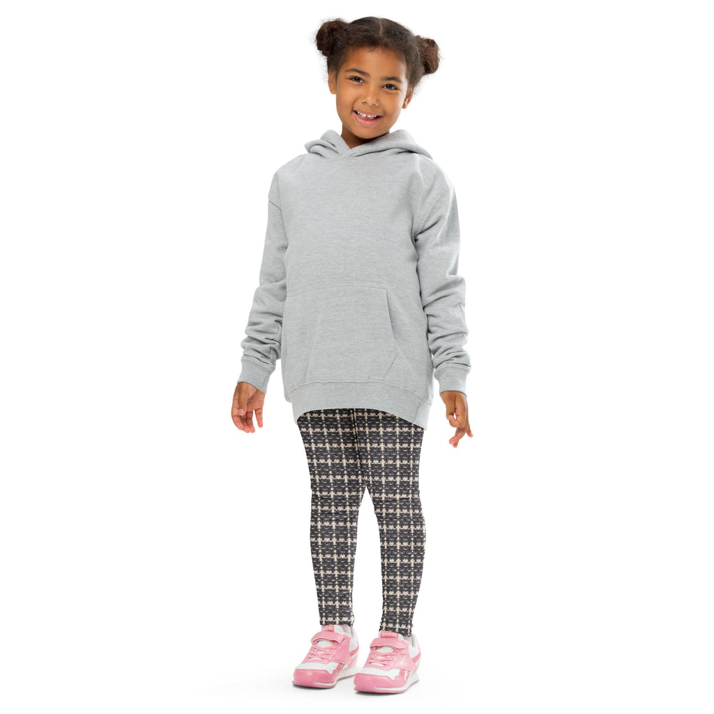 Printed Parisian Tweed Effect Kid's Leggings