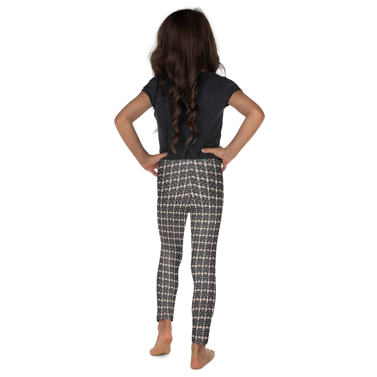 Printed Parisian Tweed Effect Kid's Leggings