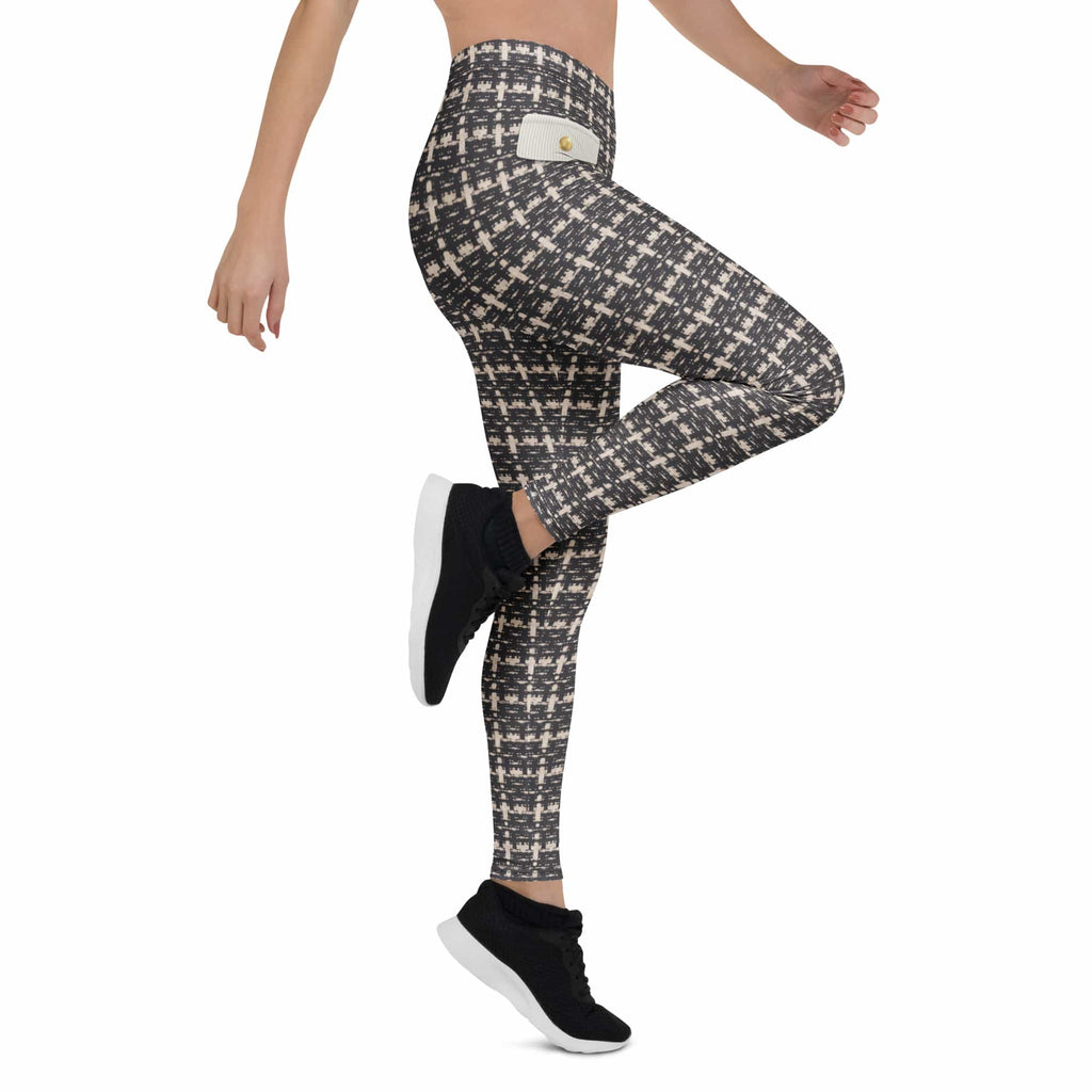 Printed Parisian Tweed Effect Leggings