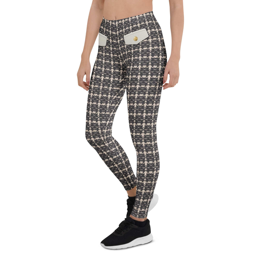 Printed Parisian Tweed Effect Leggings