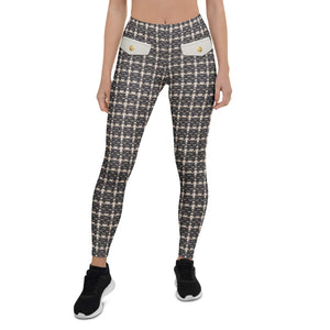 Printed Parisian Tweed Effect Leggings