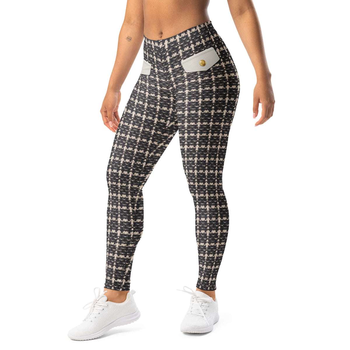 Printed Parisian Tweed Effect Leggings