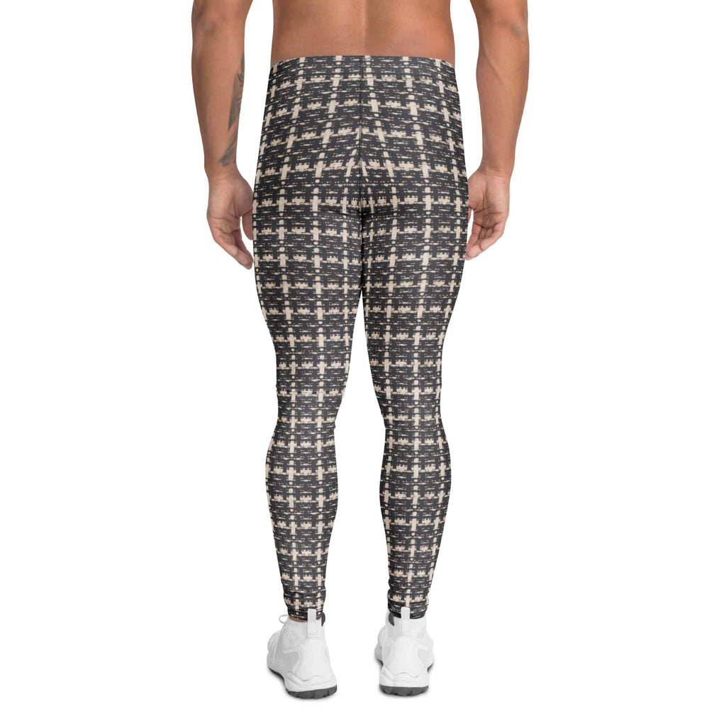 Printed Parisian Tweed Effect Men's Leggings