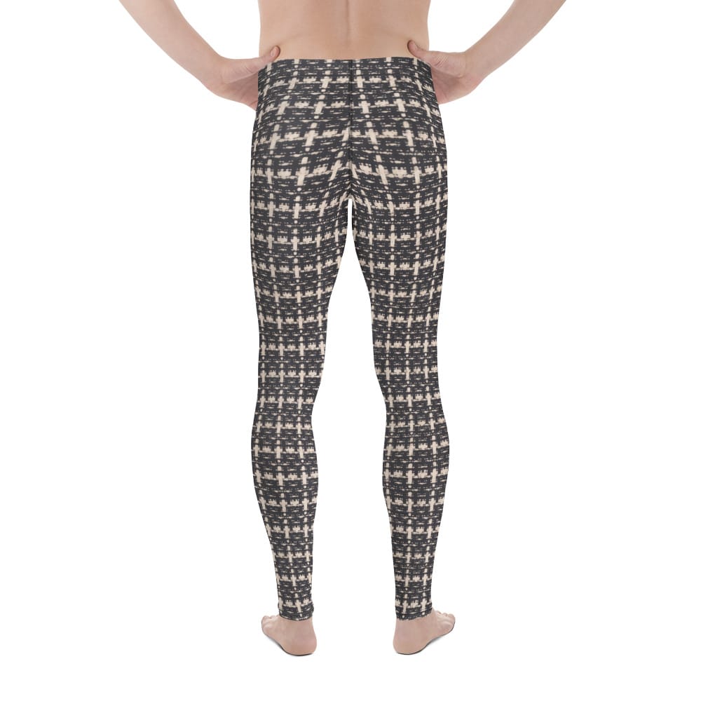 Printed Parisian Tweed Effect Men's Leggings