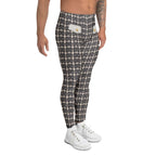 Printed Parisian Tweed Effect Men's Leggings