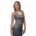 Printed Parisian Tweed Effect Tank Top