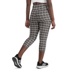 Printed Parisian Tweed Effect Yoga Capris