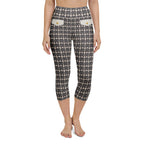 Printed Parisian Tweed Effect Yoga Capris