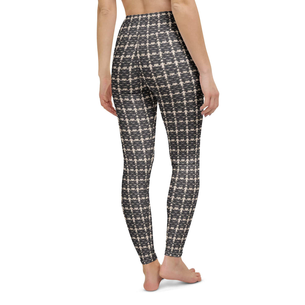 Printed Parisian Tweed Effect Yoga Leggings