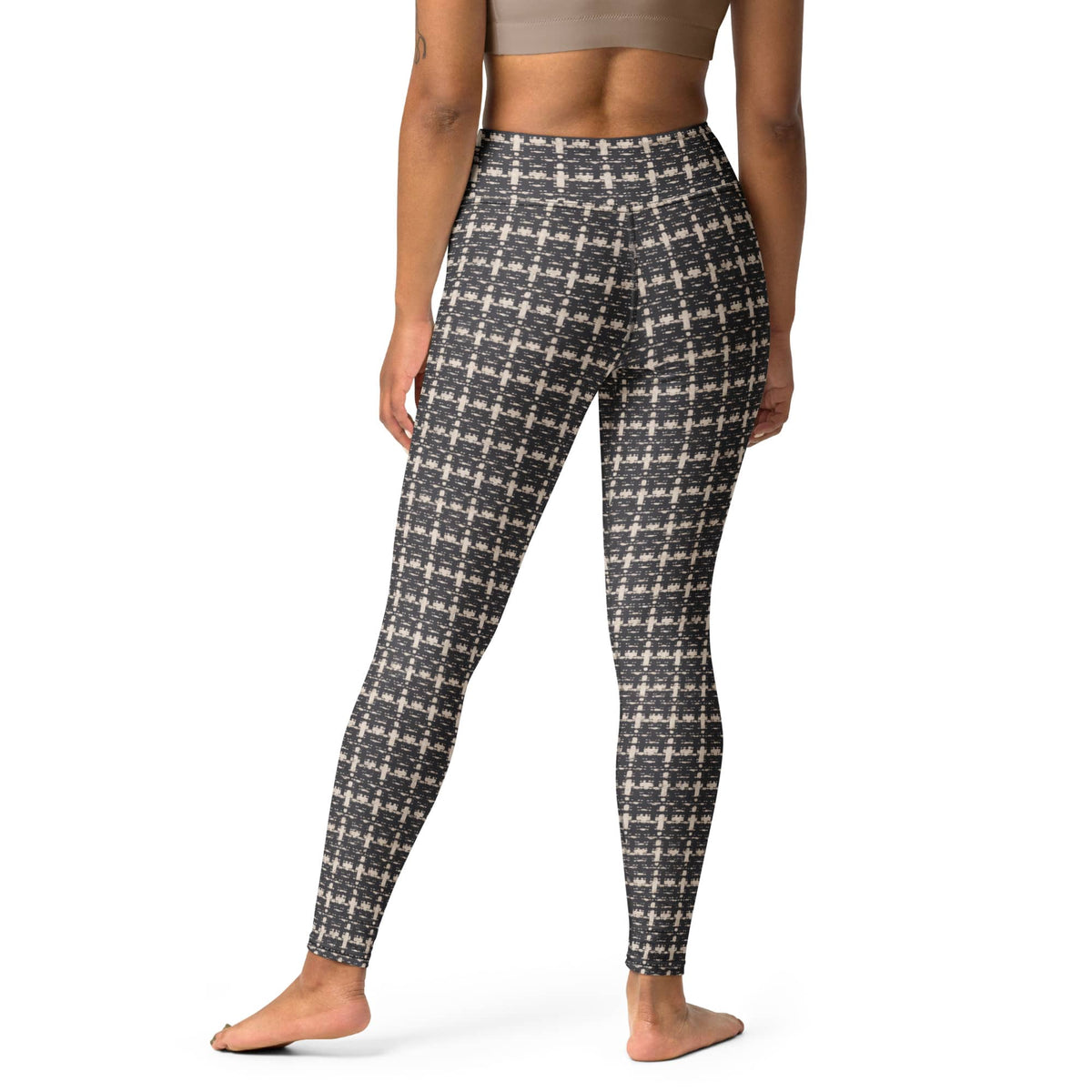 Printed Parisian Tweed Effect Yoga Leggings