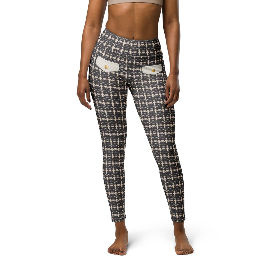 Printed Parisian Tweed Effect Yoga Leggings