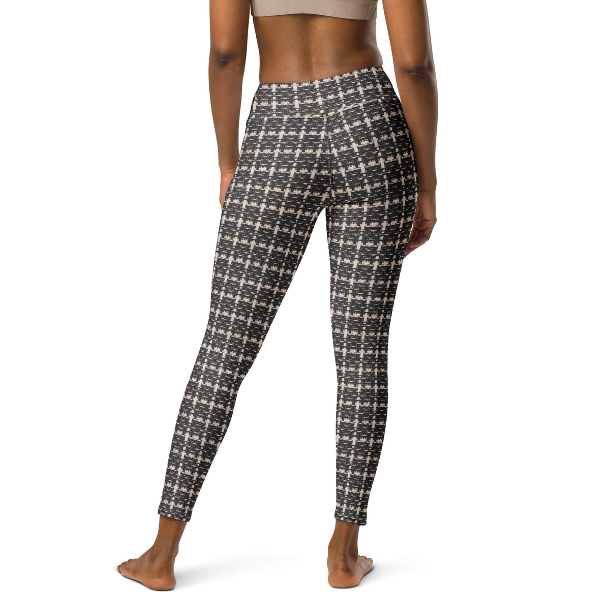 Printed Parisian Tweed Effect Yoga Leggings
