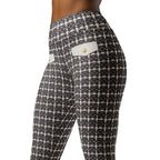 Printed Parisian Tweed Effect Yoga Leggings
