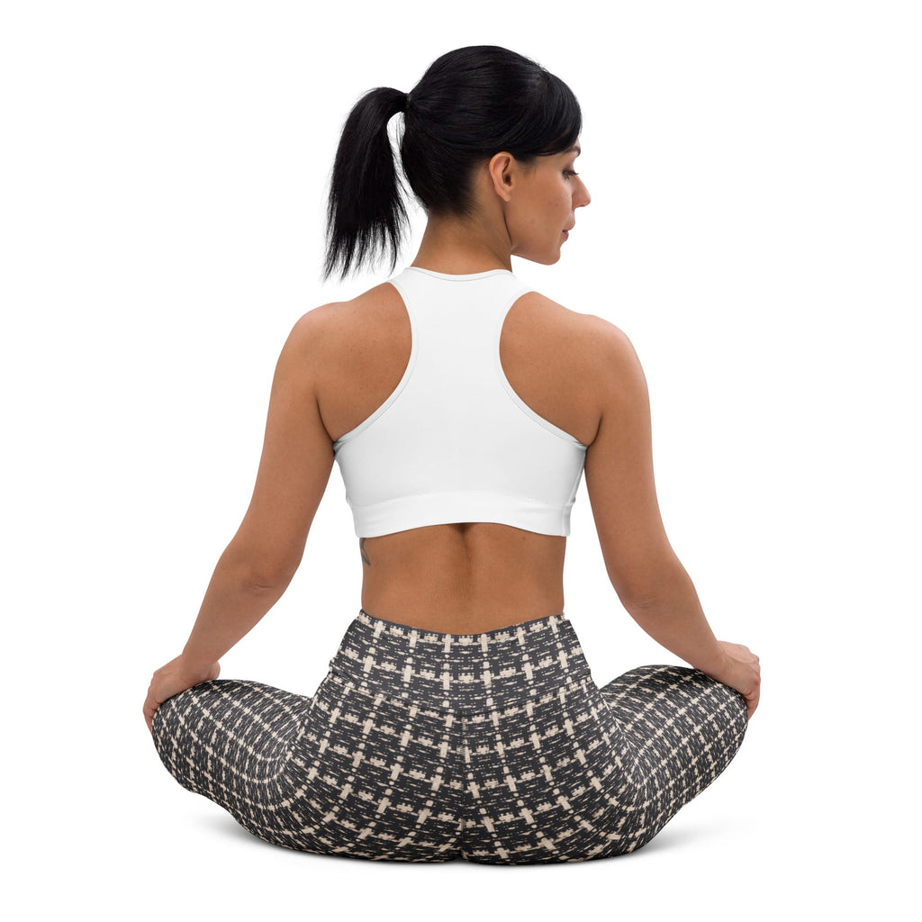 Printed Parisian Tweed Effect Yoga Leggings