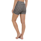 Printed Parisian Tweed Effect Yoga Shorts