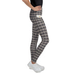 Printed Parisian Tweed Effect Youth Leggings