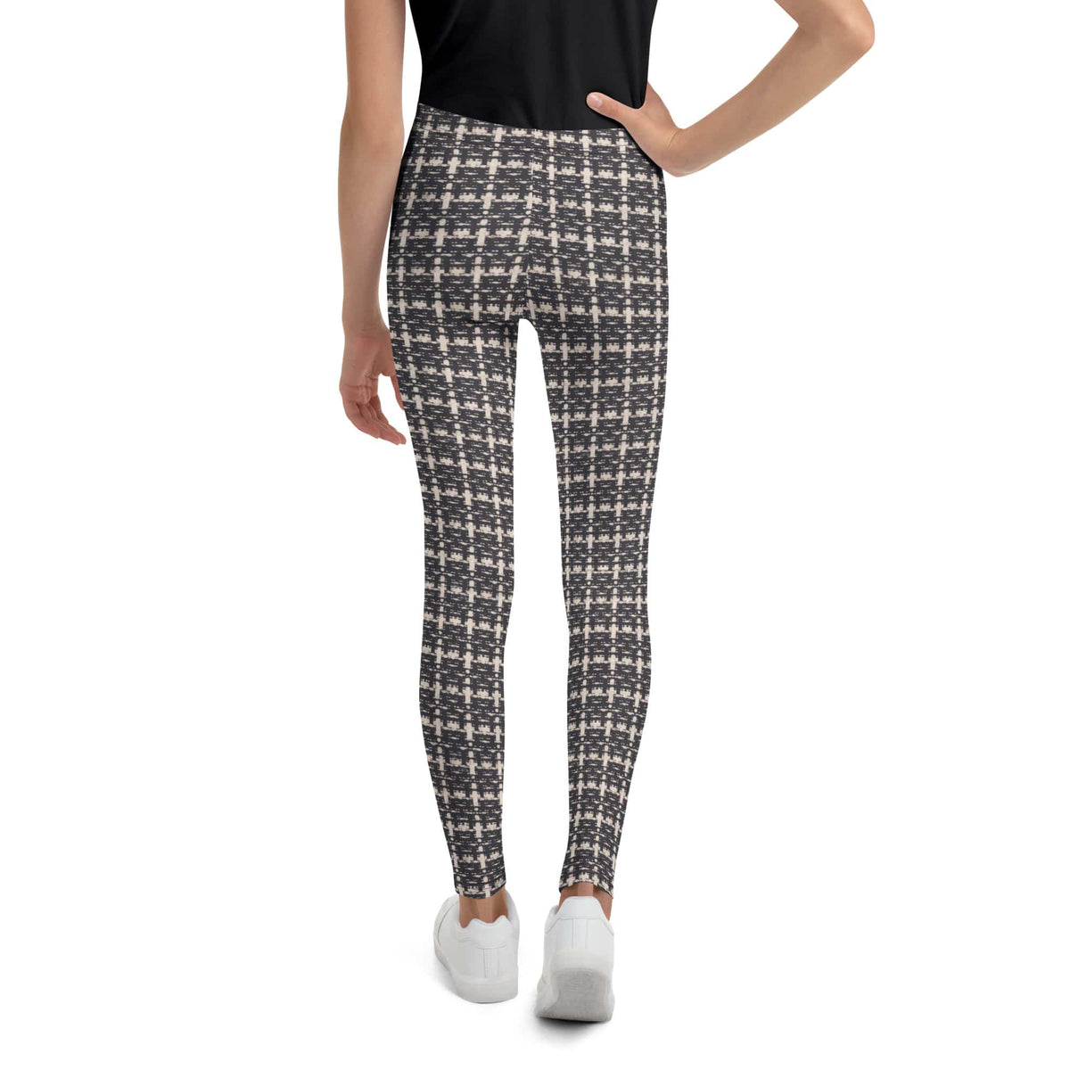 Printed Parisian Tweed Effect Youth Leggings