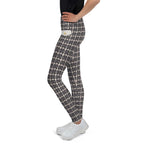 Printed Parisian Tweed Effect Youth Leggings