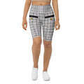 Printed Royal Tweed Effect Biker Shorts