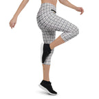 Printed Royal Tweed Effect Capris