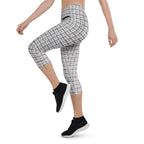 Printed Royal Tweed Effect Capris