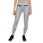 Printed Royal Tweed Effect Capris
