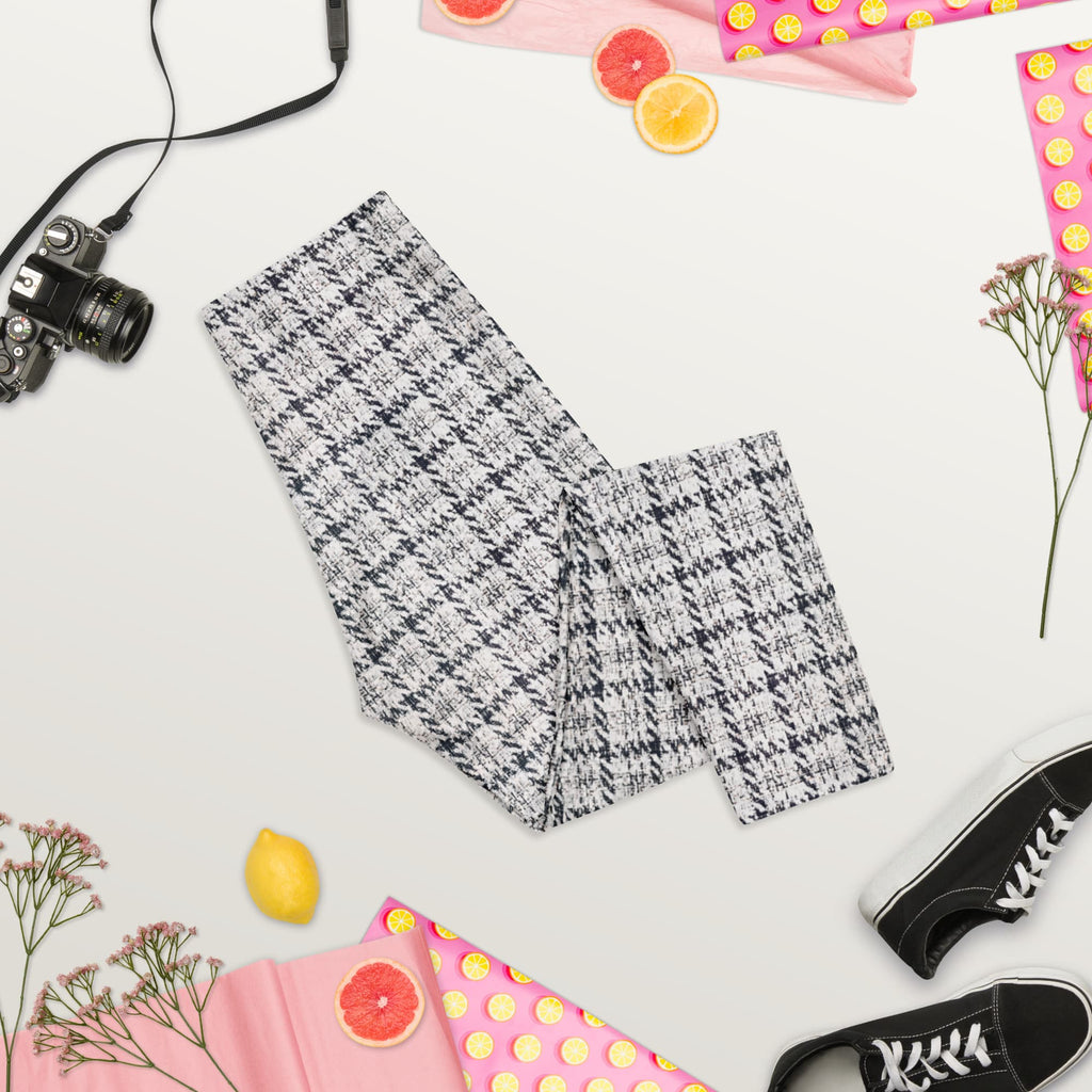 Printed Royal Tweed Effect Capris