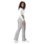 Printed Royal Tweed Effect Flare Leggings