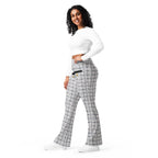 Printed Royal Tweed Effect Flare Leggings