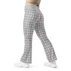 Printed Royal Tweed Effect Flare Leggings