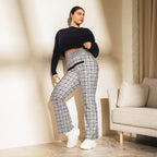 Printed Royal Tweed Effect Flare Leggings