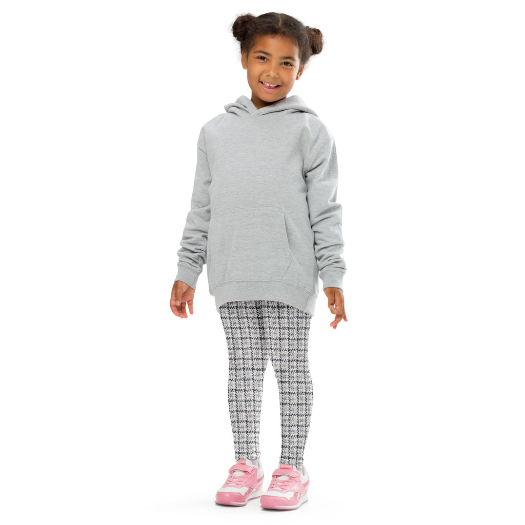 Printed Royal Tweed Effect Kid's Leggings