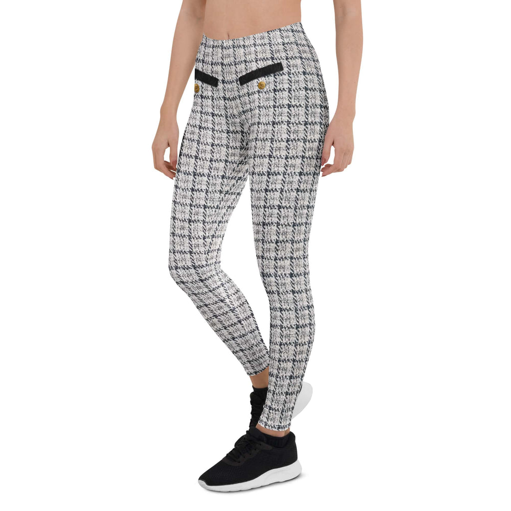 Printed Royal Tweed Effect Leggings