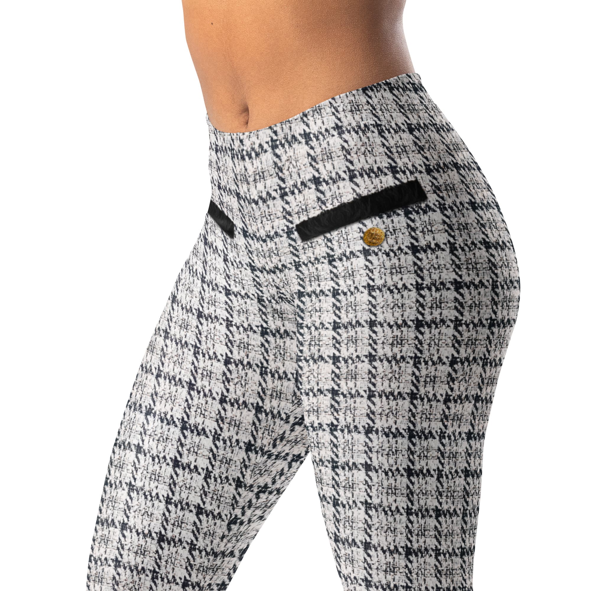 Printed Royal Tweed Effect Leggings