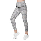 Printed Royal Tweed Effect Leggings With Pockets