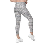 Printed Royal Tweed Effect Leggings With Pockets