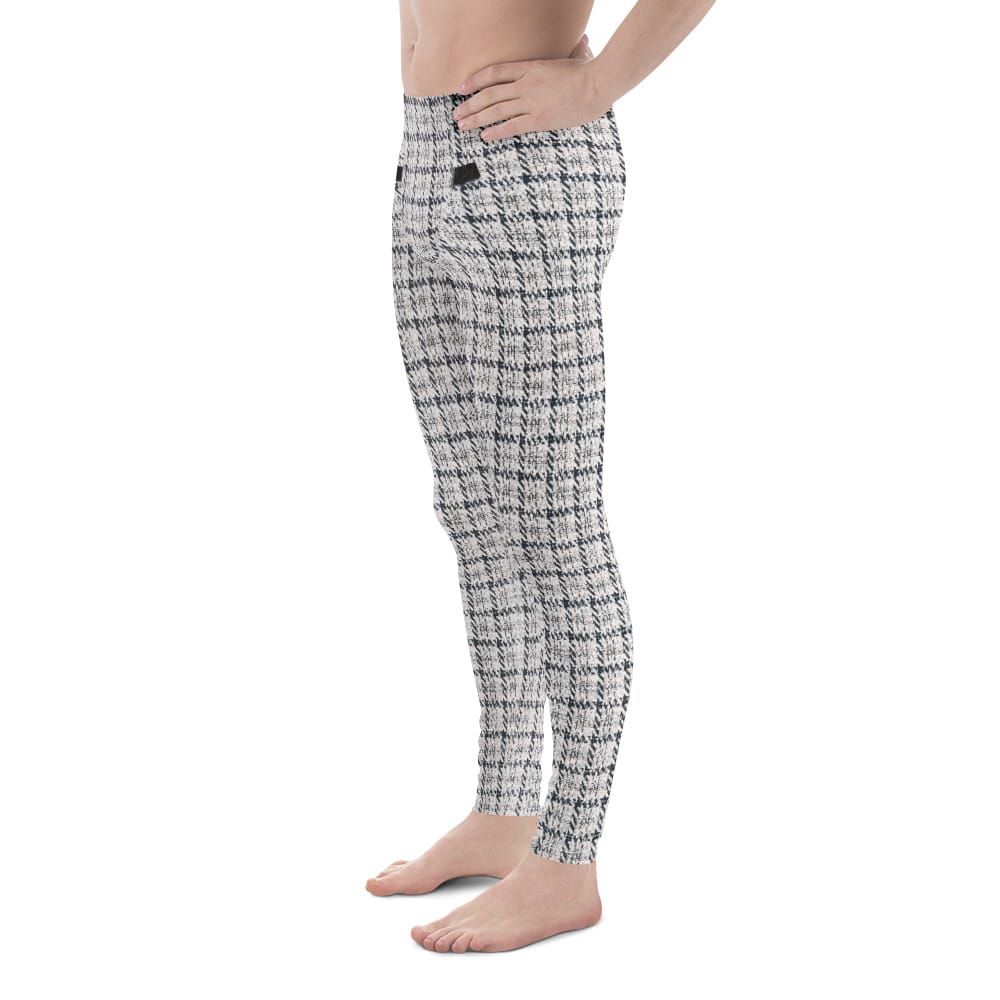 Printed Royal Tweed Effect Men's Leggings