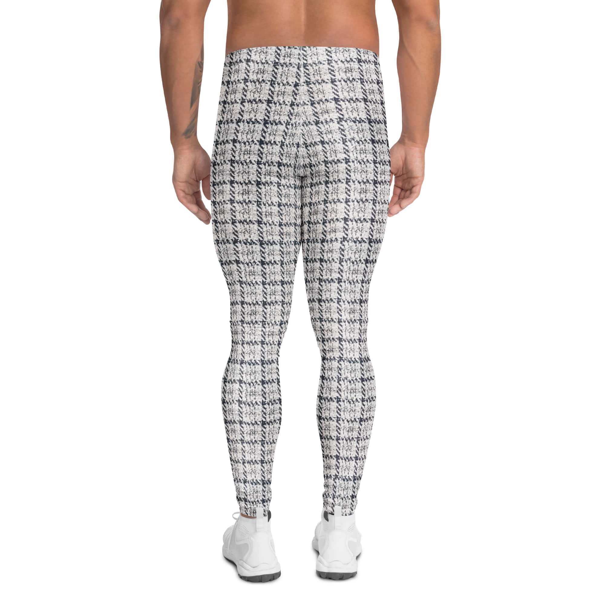 Printed Royal Tweed Effect Men's Leggings