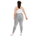 Printed Royal Tweed Effect Plus Size Leggings
