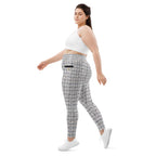 Printed Royal Tweed Effect Plus Size Leggings