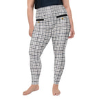 Printed Royal Tweed Effect Plus Size Leggings